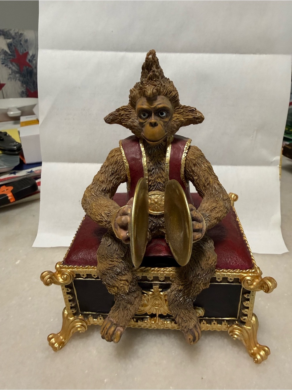 San Francisco Music Box Co. Phantom of the Opera Monkey Cymbals 1996 Works